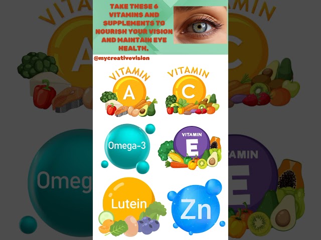 Take these 6 vitamin and supplements to nourish your vision and maintain eye health.
