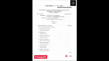 Banking Law And Practice  B.Com 5th Semester 2024 Previous Question paper NEP KUD @s_ramgeri06