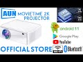 Aun movietime 2k ultra projector indias 1st 2k ultra android 11 3gb ram 16gb rom wifi