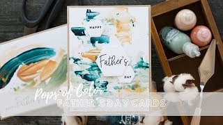 Palette Knife Painting with Pops of Color | Father&#39;s Day Cards!