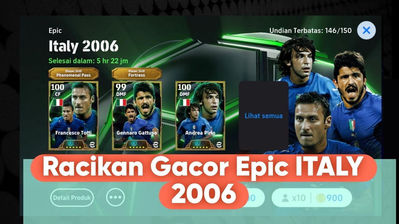 Racikan Epic ITALY 2006, Francesco Totti, Gennaro Gattuso & Andra Pirlo