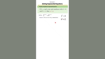Solving Exponential Equations using Property of Equality (Same Base) Example 1