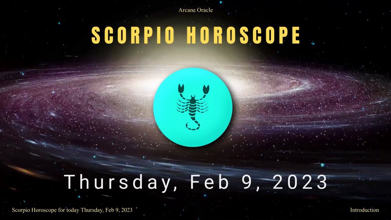 Scorpio Horoscope for today Thursday, Feb 9, 2023 YouTube