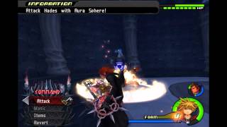 Valor Sora, Auron, Axel, and Hercules VS. Hades