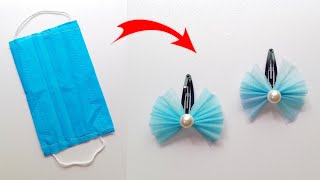 OLD MASK REUSE IDEA • HAIRCLIPS MAKING FROM OLD MASK • HOW TO MAKE HAIRCLIPS AT HOME • DIY HAIRCLIPS