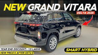 Maruti Suzuki Grand Vitara Delta Smart Hybrid 2026 New Updated Model Gst Price Discount Details