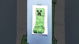 Minecraft Drawing ✍️ #art #drawing #cartoon #minecraft