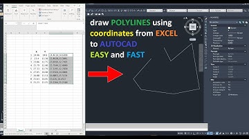 Draw Polylines from X,Y coordinates from Excel Automatically using few commands and Excel formula