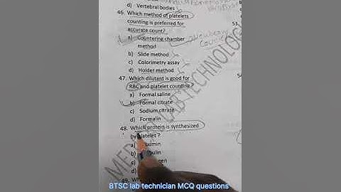 BTSC lab technician MCQ questions #lab #lab staff #lab technician #lab technologist #rbc #aiims cre
