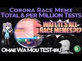 [V8?] Corona Race Meme - &quot;Omae Wa Mou Test-iru&quot; | Total Tests by Country