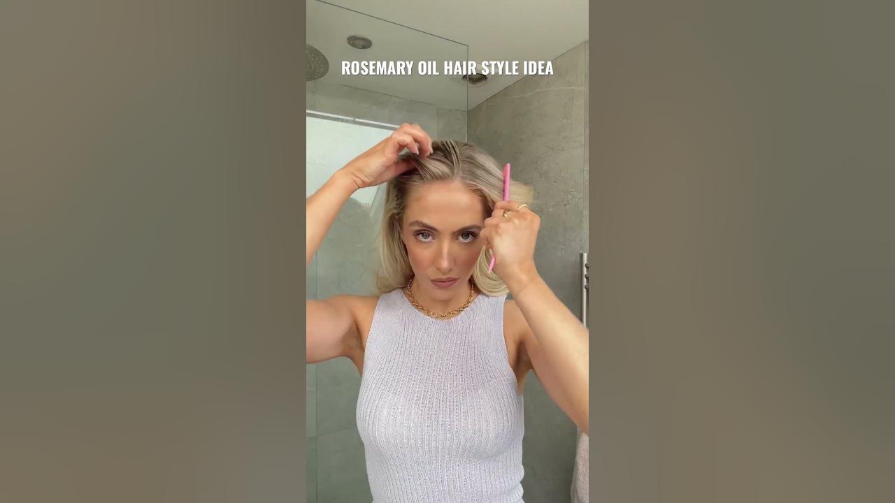 Rosemary oil hairstyle idea! hairstyles hairhacks rosemaryoil 