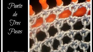 PUNTO de Tres Pasos en Telar Redondo - Three Step Stitch in Spanish