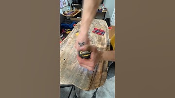 Adding threaded inserts for metal legs #epoxy #wood #woodworker #diy #woodwork #handmade #table