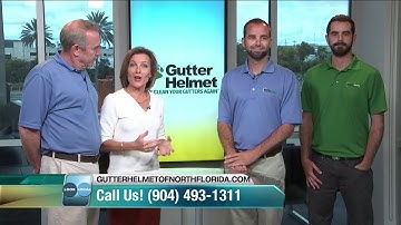 Gutter Helmet on their unique gutter system