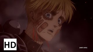 ARMIN COLOSSAL TITAN TRANSFORMATION ENG DUB 1080P HD | BEST ARMIN MOMENTS | ATTACK ON TITAN SEASON 4