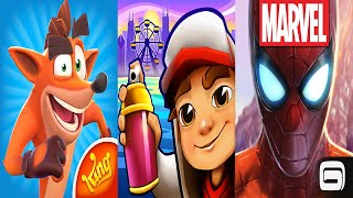 Crash Bandicoot Mobile VS Subway Surfers VS Spider Man Unlimited screenshot 2