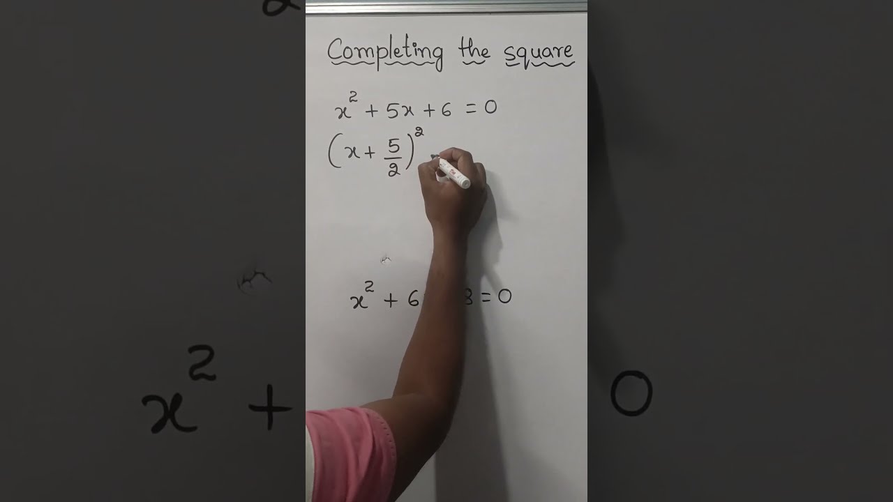 Solve Quadratic Equation By Completing Square Method