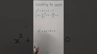 Solve quadratic equation by Completing square method