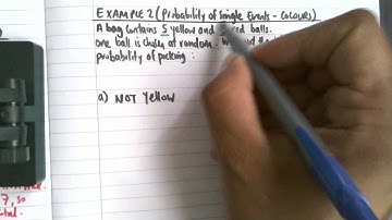 Probability of single events COLOURS example 2 | gcsemathsexamples