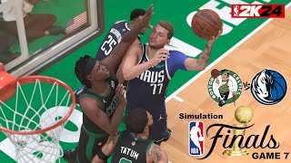 NBA 2K24 The NBA Finals Realistic Simulation Game 7 Dallas Mavericks vs Boston Celtics PS5 Game Play