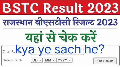 Raj Bstc result 2023 bstc BSTC pre dl ed2023 #result #cutoff