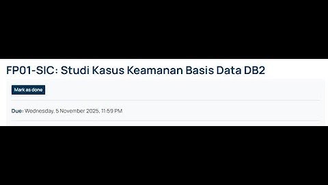 FP01-SIC: Studi Kasus Keamanan Basis Data DB2 - M.Darren Achilles Setiawan - 245150401111049 - ABD-C