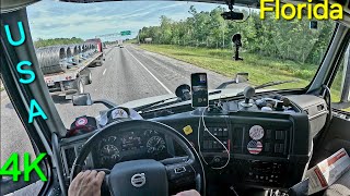 POV Truck Driving USA 4K Florida #Trucking