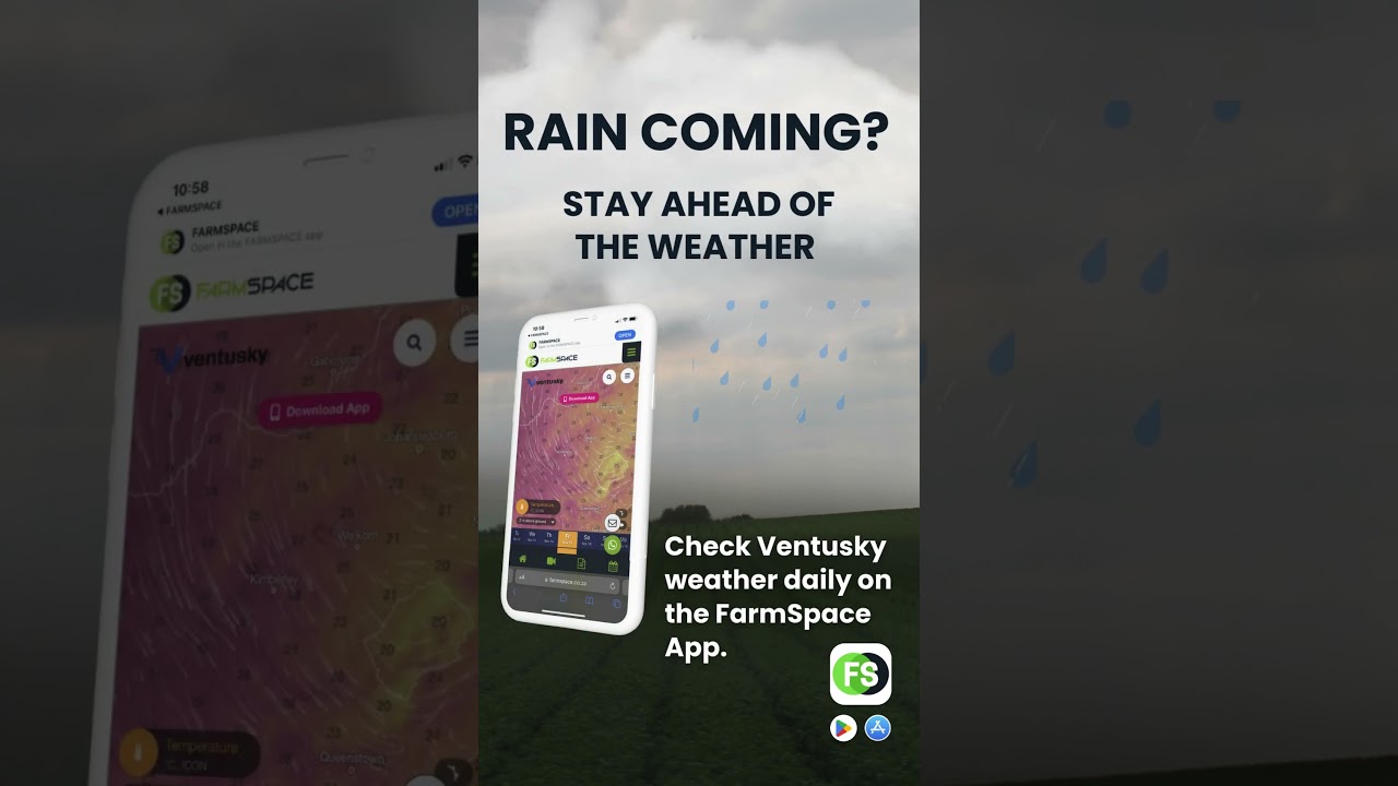 Check Ventusky Weather daily on the FarmSpace App!