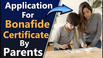 Sample Application for Bonafide Certificate by Parents in English || Aaliya Tv