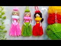 Its so cute  superb doll making idea with yarn and cardboard  you will love it diy woolen craft