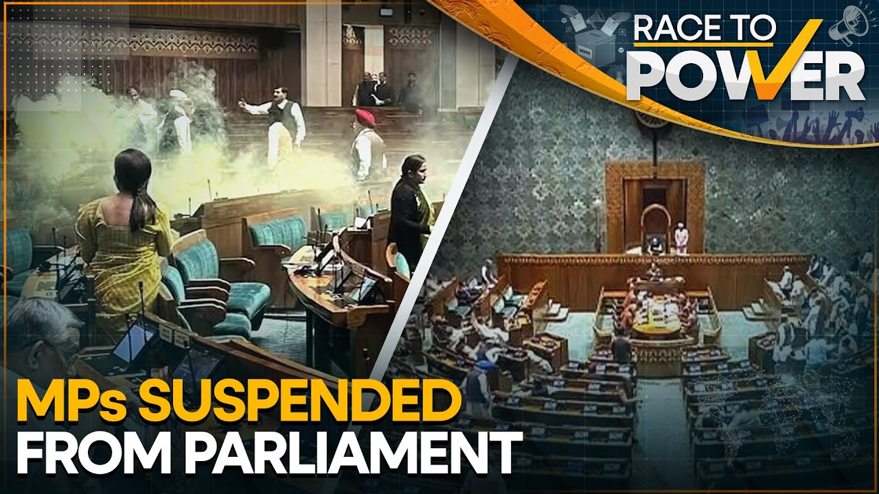 Parliament security breach: 78 MPs suspended from Indian Parliament | Race to Power LIVE