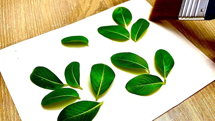 Green Leaf 🍃 acrylic painting process / Summer landscape painting / how to draw / Botanical