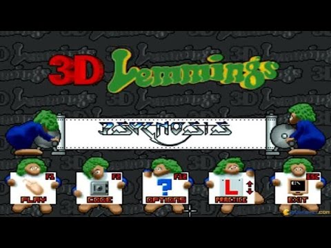 Lemmings 3D gameplay (PC Game, 1995)