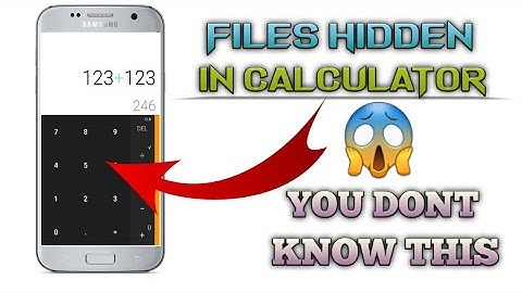 HOW TO HIDE YOUR SECRET FILES IN CALCULATOR  |  ANDROID TRICKS 2020