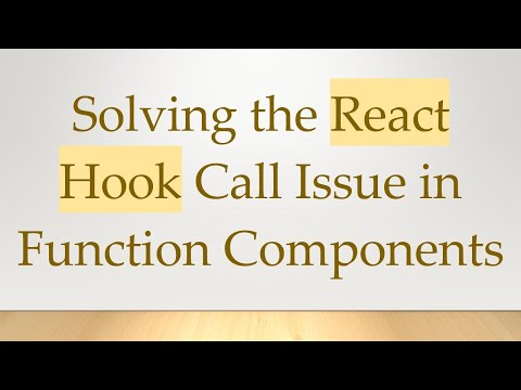 Solving the React
