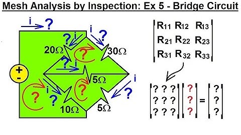 Electrical Engineering: Ch 3: Circuit Analysis (26 of 37) Mesh Current by Inspection: Bridge Circuit