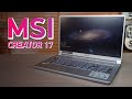 Vista previa del review en youtube del MSI Creator 17 A10SE