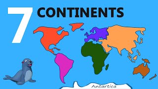 7 Continents Names - Continents of the World - Seven continents video for kids - Continents  Names