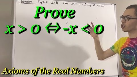 Prove that x ﹥ 0 if and only if -x ﹤ 0 (ILIEKMATHPHYSICS)