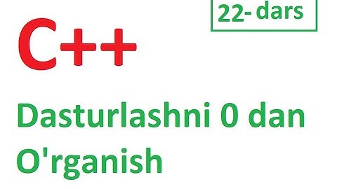 Dasturlashni 0 dan O