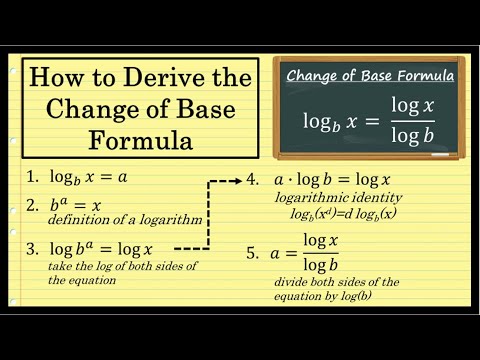 How To Derive the Change of Base Formula for Logarithms