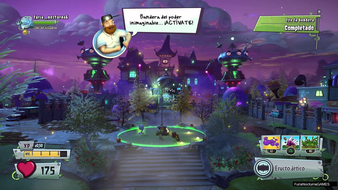 Plantas vs Zombies Garden Warfare 2 plantas mision la bandera del poder ...