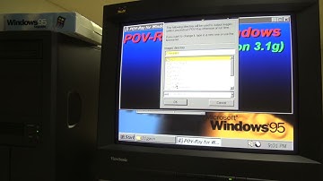 Install POV-Ray 3.1g in Windows 95 Pentium 4 3D Software in the BACKROOMS