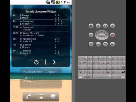 Tennis Livescore Widget