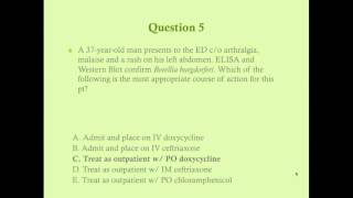 Infectious Disease Review Questions - CRASH! Medical Review Series