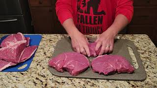 How to cut Top Sirloin. (Top But Beef) Kabob Meat, Stir Fry, Taco Meat, Fajita Meat