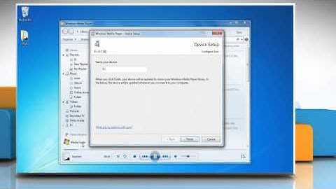 How to set up a device to sync in Windows® Media Player