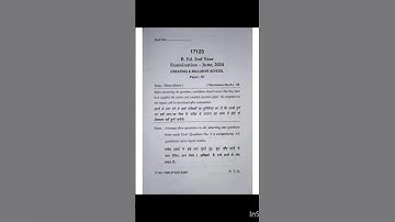 Creating an inclusive school, Question paper #2024 , #mdu B.Ed 2nd year