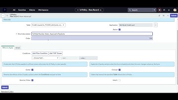 Creating A  Ui Policies In Servicenow