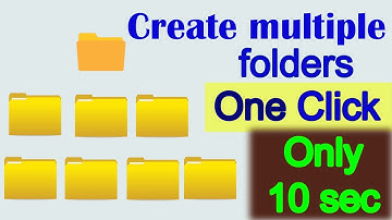 how to Create multiple folders at once | Create multiple folders at once using a batch file
